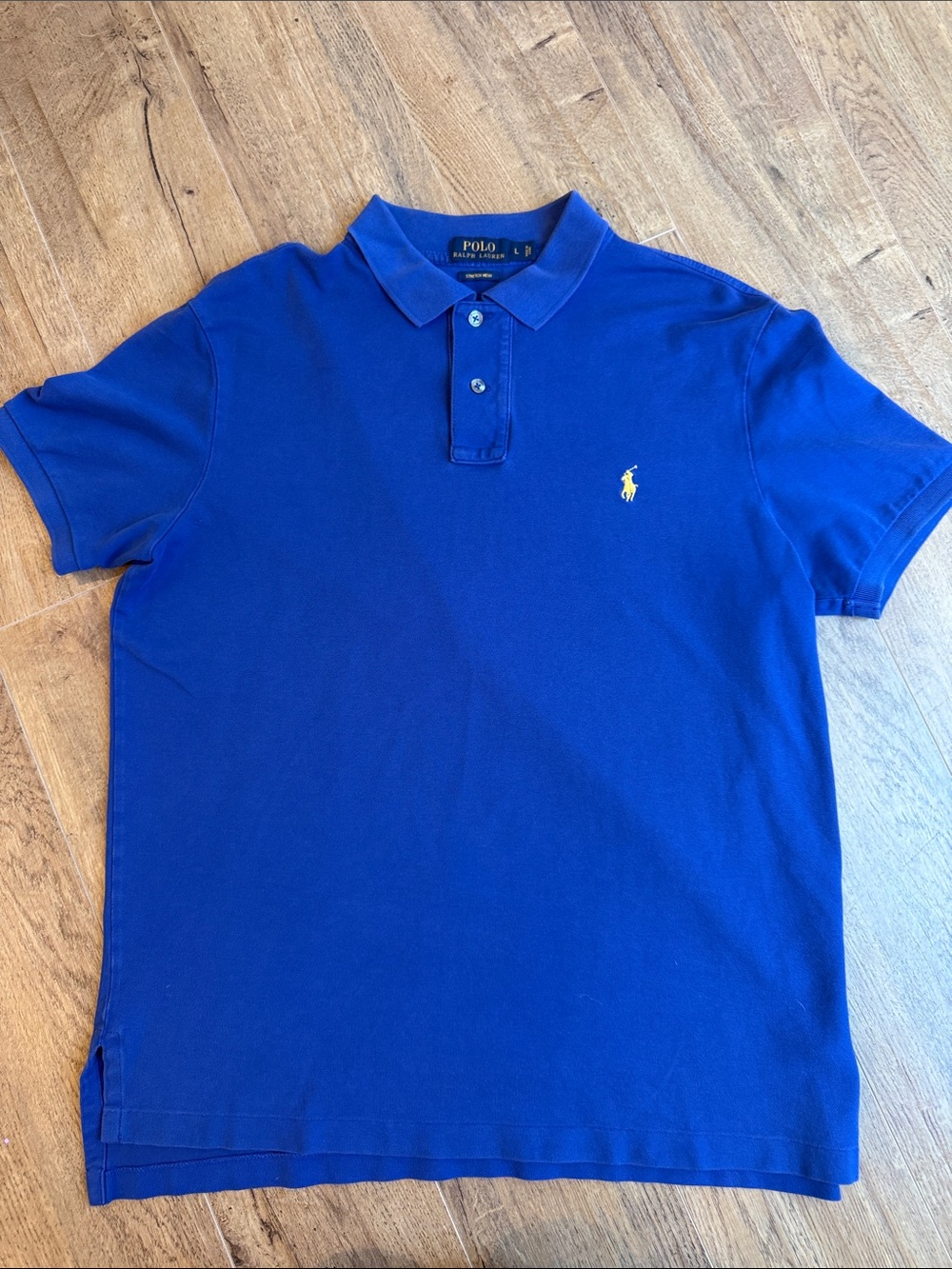 Polo by Ralph Lauren Blue Short-Sleeve Polo with Yellow Pony Logo
